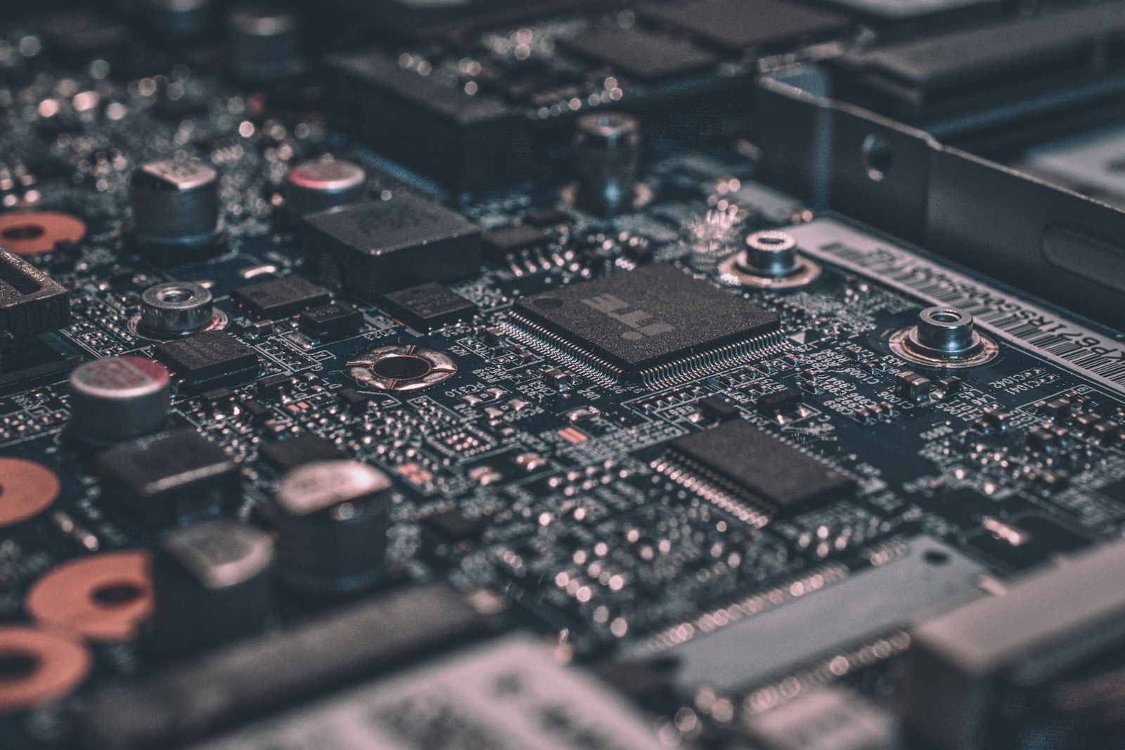 Macro photograph of a circuit board, evoking the cyclic execution paths that trigger a LangGraph recursion limit.